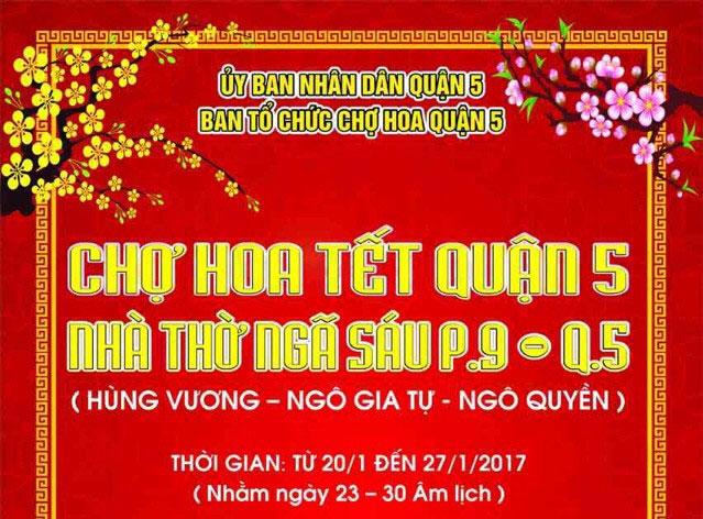 Chợ hoa tết Quận 5 năm 2017