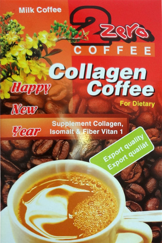 Collagen được pha trộn trong cà phê hòa tan Collagen 2 Zero