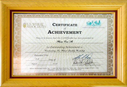 Certificate Of Achievement