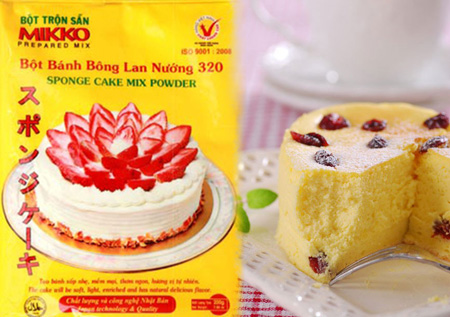 Bột bánh bông lan nướng MIKKO làm bánh xốp, hương vị tự